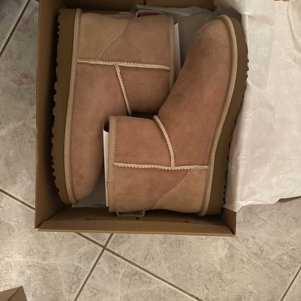 UGG Beige Suede Boots